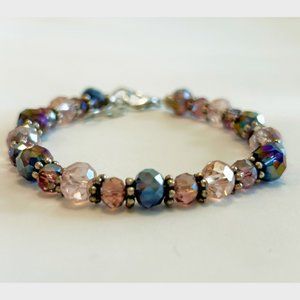 Pink & Purple Ombre Bead Bracelet